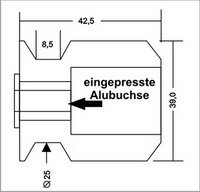 GSG Schwingenschutz / Heckständeraufnahme Set Kunststoff für Generic TR 125 SM 12-