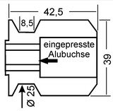 GSG Schwingenschutz / Heckständeraufnahme Set Kunststoff für Buell 1125 R 08-